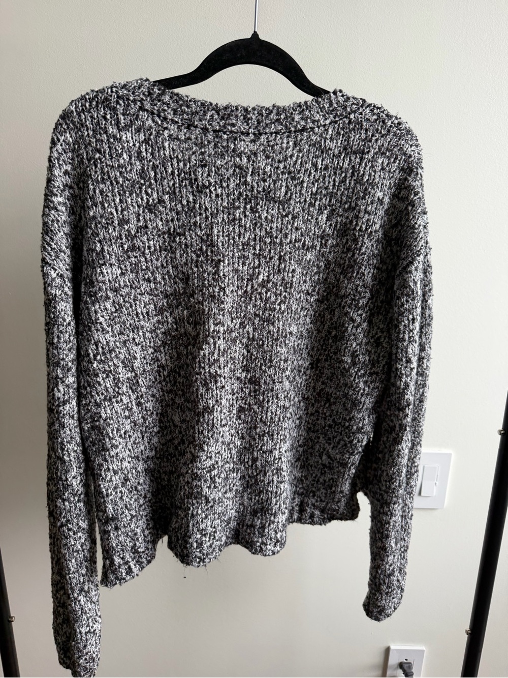 H&M Divided Black & White Marled Chunky Knit Oversized Sweater Size M - Picture 7 of 10